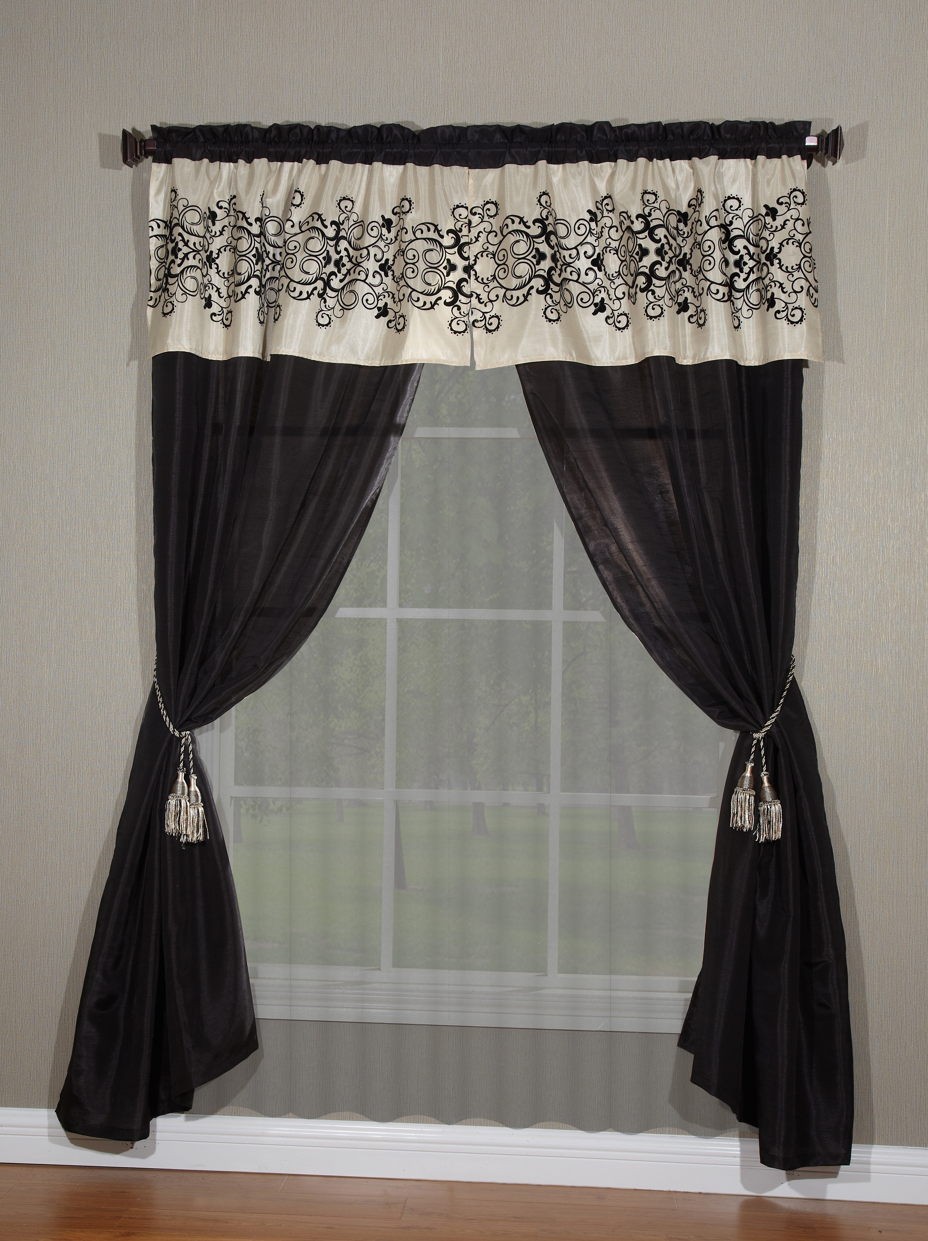 Astoria Grand Valarie Luxury Solid Sheer Rod Pocket Curtain Panels