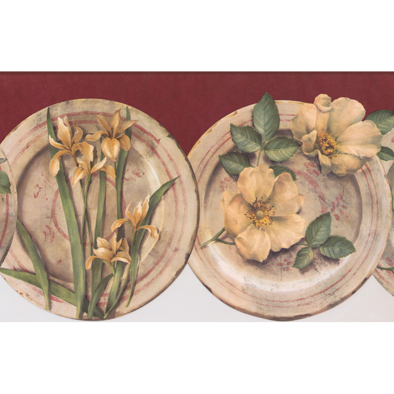 Retroart Flower Kitchen Floral 15 X 9 5 Wallpaper Border Wayfair