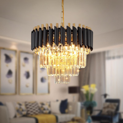 (Incomplete) Gulnanj 4 - Light Unique Tiered Chandelier Crystal with Crystal Accents