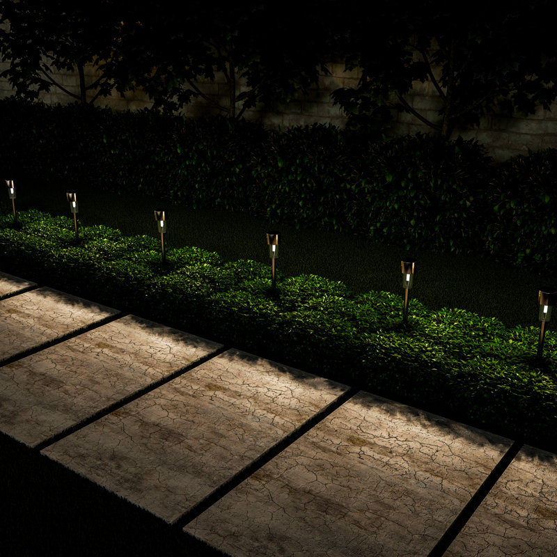 Pure Garden Solar Path Bollard 1 Led Pathway Light Reviews Wayfair Solar Path Bollard 1 Led Pathway Light