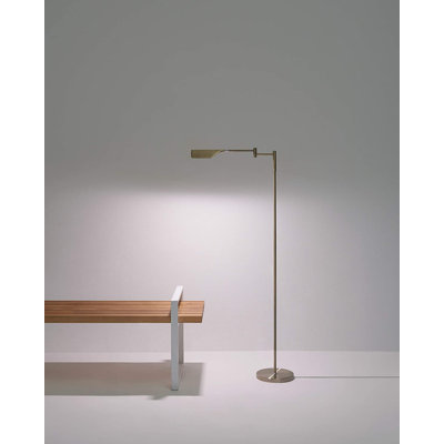 Leaf 53 in. Industrial Vintage Reading Floor Lamp with Metal Shade and 3-Way Dimming Options - Integrated LED Light