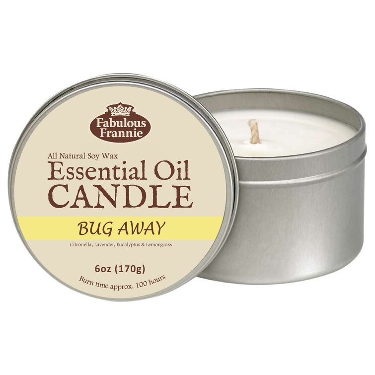Bug Away 6oz All Natural Soy Candle With Pure Essential Oils Fabulous Frannie 