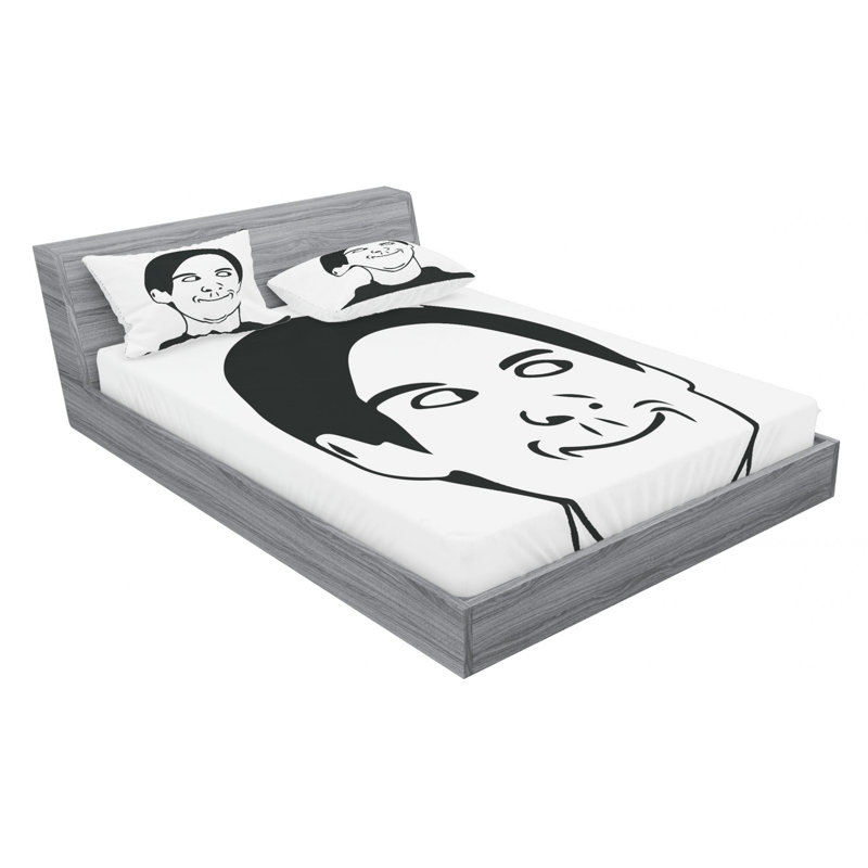 East Urban Home Troll Face Man With Cynical Expression Crap Famous