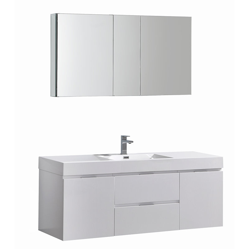Fresca Senza Valencia 60 Quot Wall Mounted Single Bathroom