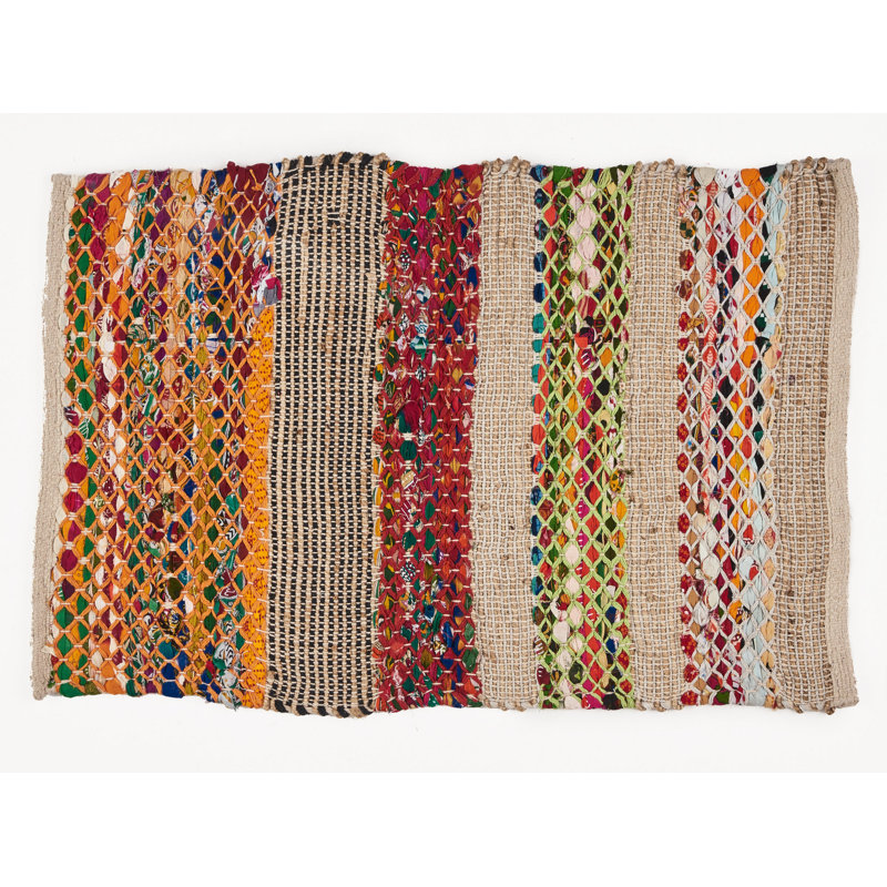 World Menagerie Sunnyvale Boho Scatter Hand Braided Multicolor Area Rug Wayfair