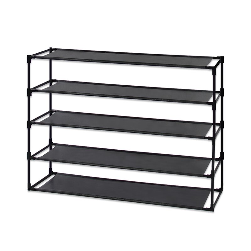 Rebrilliant 5 Tier Steel 50 Pair Shoe Rack Reviews Wayfair