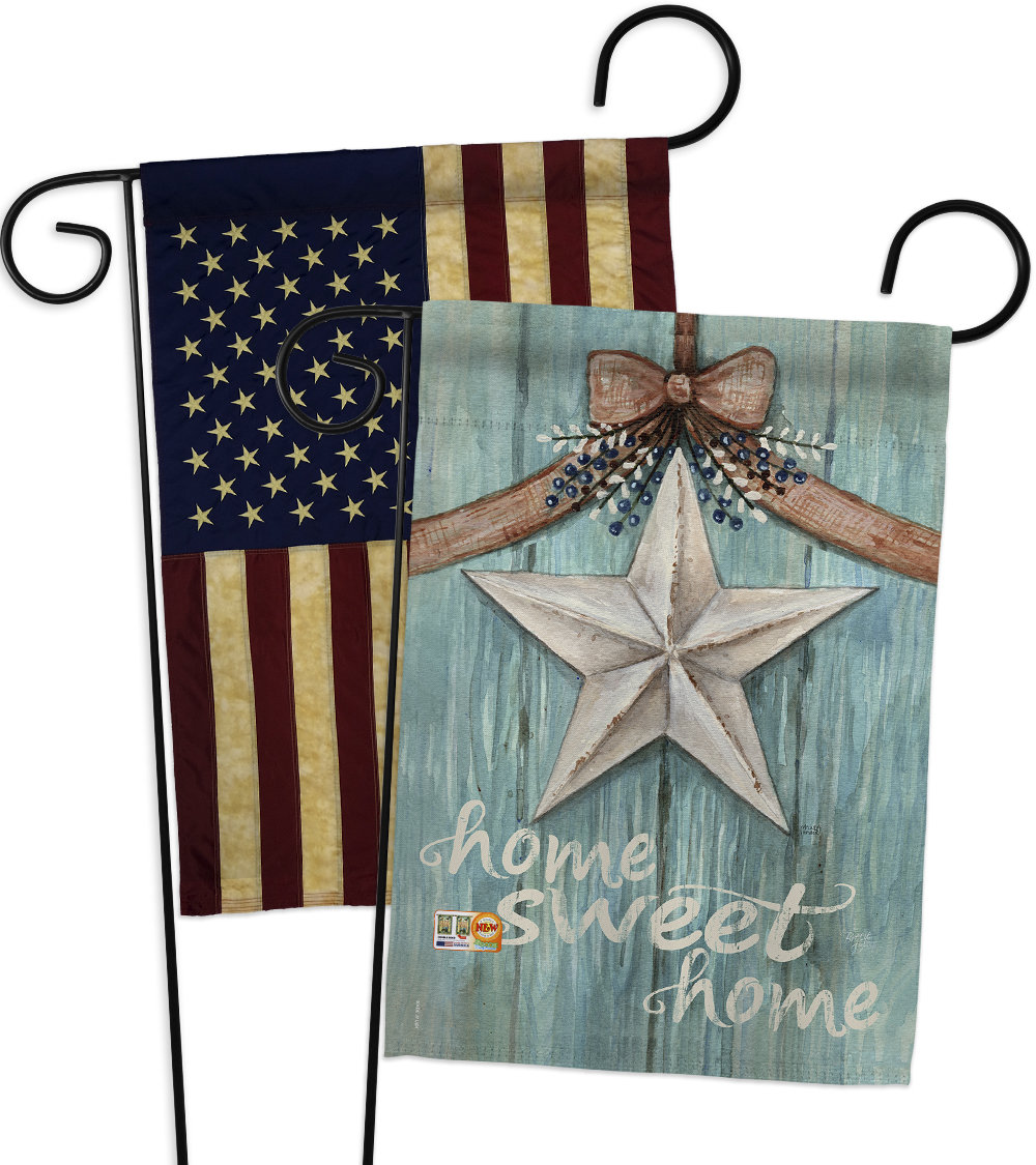 Breeze Decor Welcome White Barn Star Impressions Decorative 2 Sided Polyester 19 X 13 In 2 Piece Garden Flag Set Wayfair