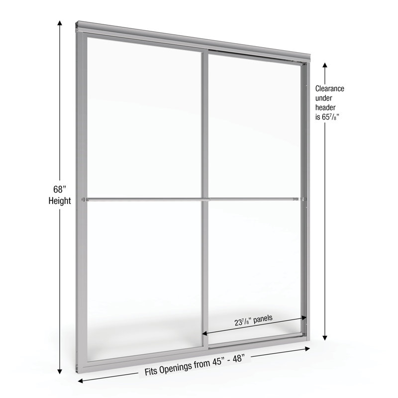 Basco Deluxe 48 X 68 Framed Bypass Sliding Shower Door Wayfair