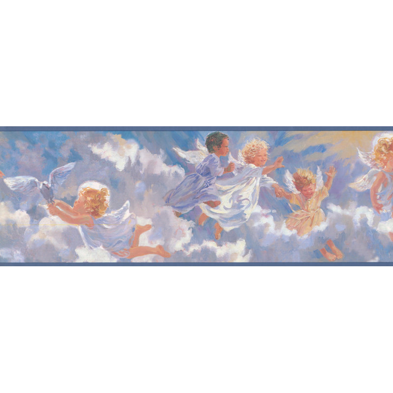 York Wallcoverings Baby Angels Flying In The Sky 15 L X 7 W