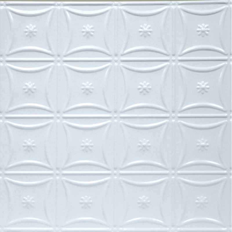 Shanko Pre Painted 24 X 24 Metal Tile In White Wayfair