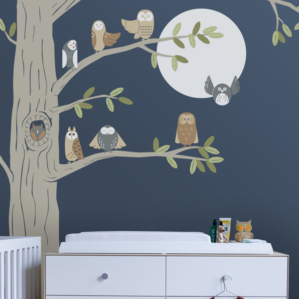 corner tree wall decal