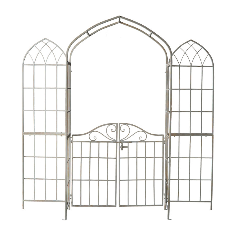 Canora Grey Kohn Garden Arch Iron Arbor With Gate Wayfair Great savings & free delivery / collection on many items. wayfair