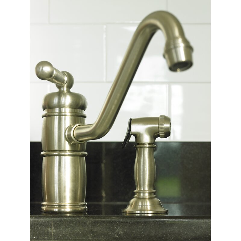 Newport Brass Nadya Single Handle Kitchen Faucet With Side Spray
