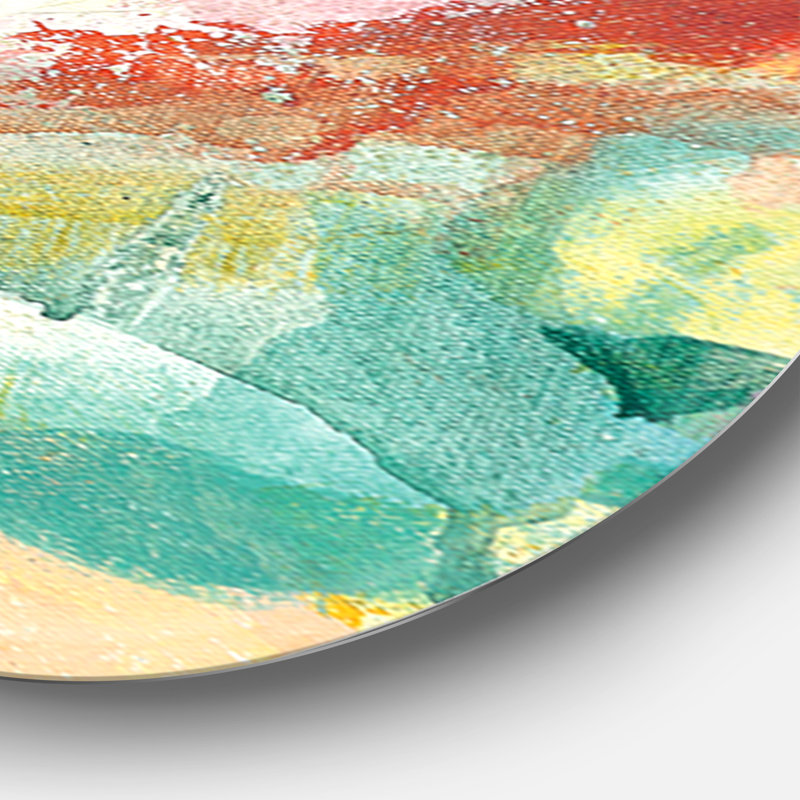 East Urban Home Abstract Pastel Flower Painting With Pink And