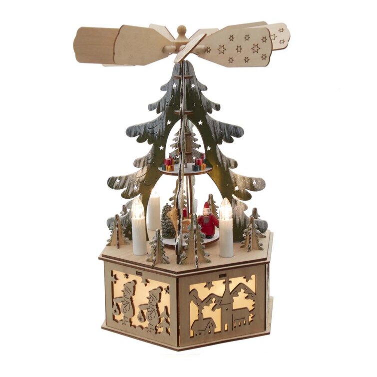 Kurt Adler Battery-Operated Wooden Tree Scene | Wayfair