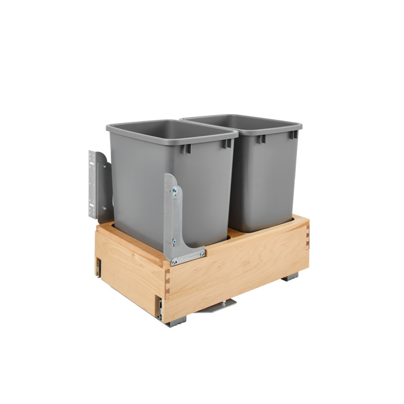 Rev A Shelf Plastic 8 75 Gallon Pull Out Trash Can Reviews Wayfair