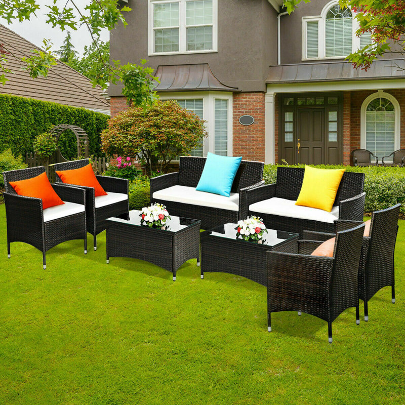 Latitude Run Daylann Patio 4 Piece Rattan Sofa Seating Group With Cushions Reviews Wayfair With a strong ethos on customer service we always ensure we offer the very best products, prices and guarantees. daylann patio 4 piece rattan sofa seating group with cushions
