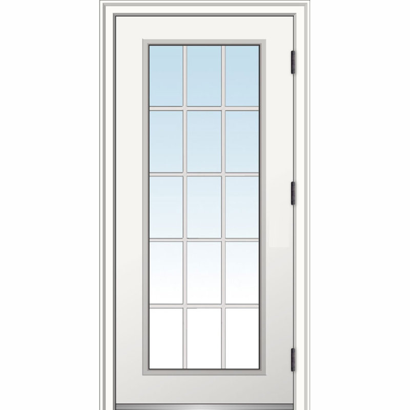 Verona Home Design External Grilles Primed Steel Prehung Front