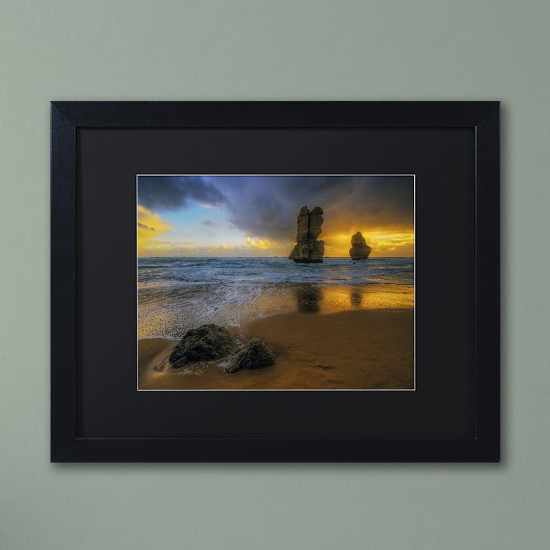Highland Dunes Beach At Sunset Framed Photographic Print In