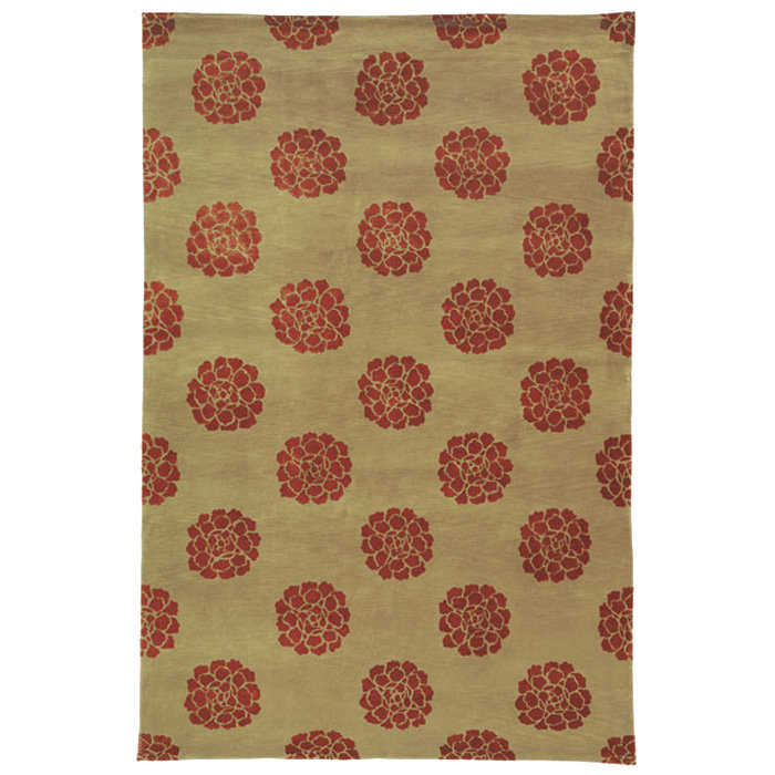 Martha Stewart Rugs Martha Stewart Medallions Floral Hand Knotted Wool Silk Red Beige Area Rug Wayfair