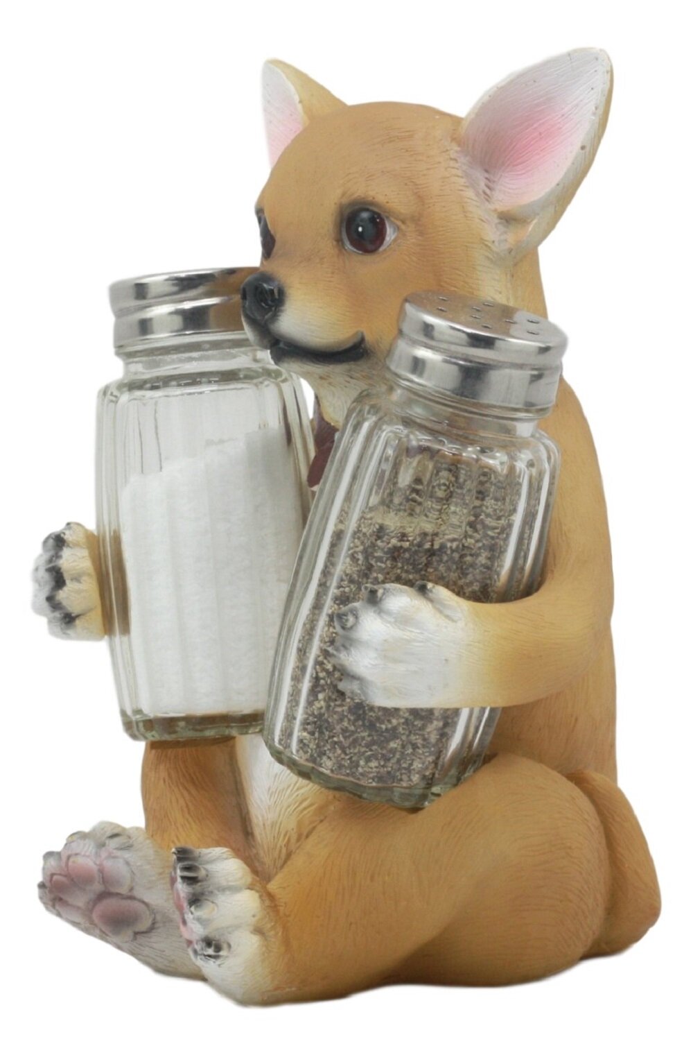 Ebros Gift Picante Teacup Chihuahua Puppy Salt and Pepper Shaker Set
