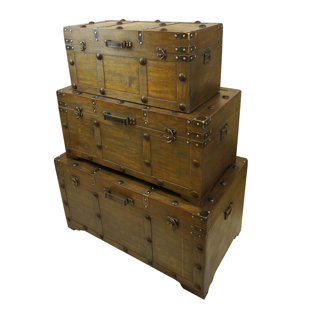 Steamer Trunk Desk Wayfair Hallmark Steamer 3 Piece Trunk Set