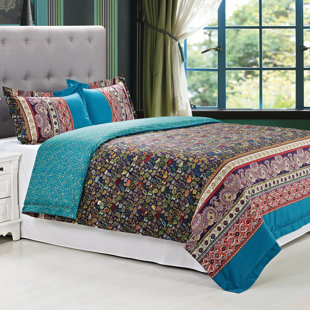 Rosewood 3 Piece 100% Egyptian-Quality Cotton Reversible Duvet Cover Set by Simple Luxury Today Sale Only