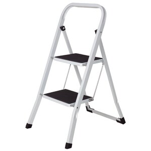 2-Step Steel Step Stool with 250 lb. Load Capacity