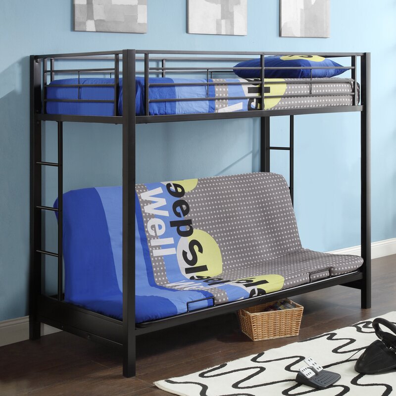 twin over full futon bunk bed with mattress