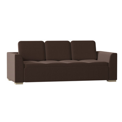 Henri 82 Tuxedo Arm Sofa Maria Yee Body Fabric Acadia Brown Leg Color Chestnut Dove