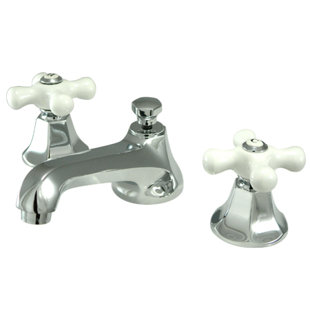 Go to store & view more images Kingston Brass Metropolitan Widespread Bathroom Faucet with Brass Pop-up