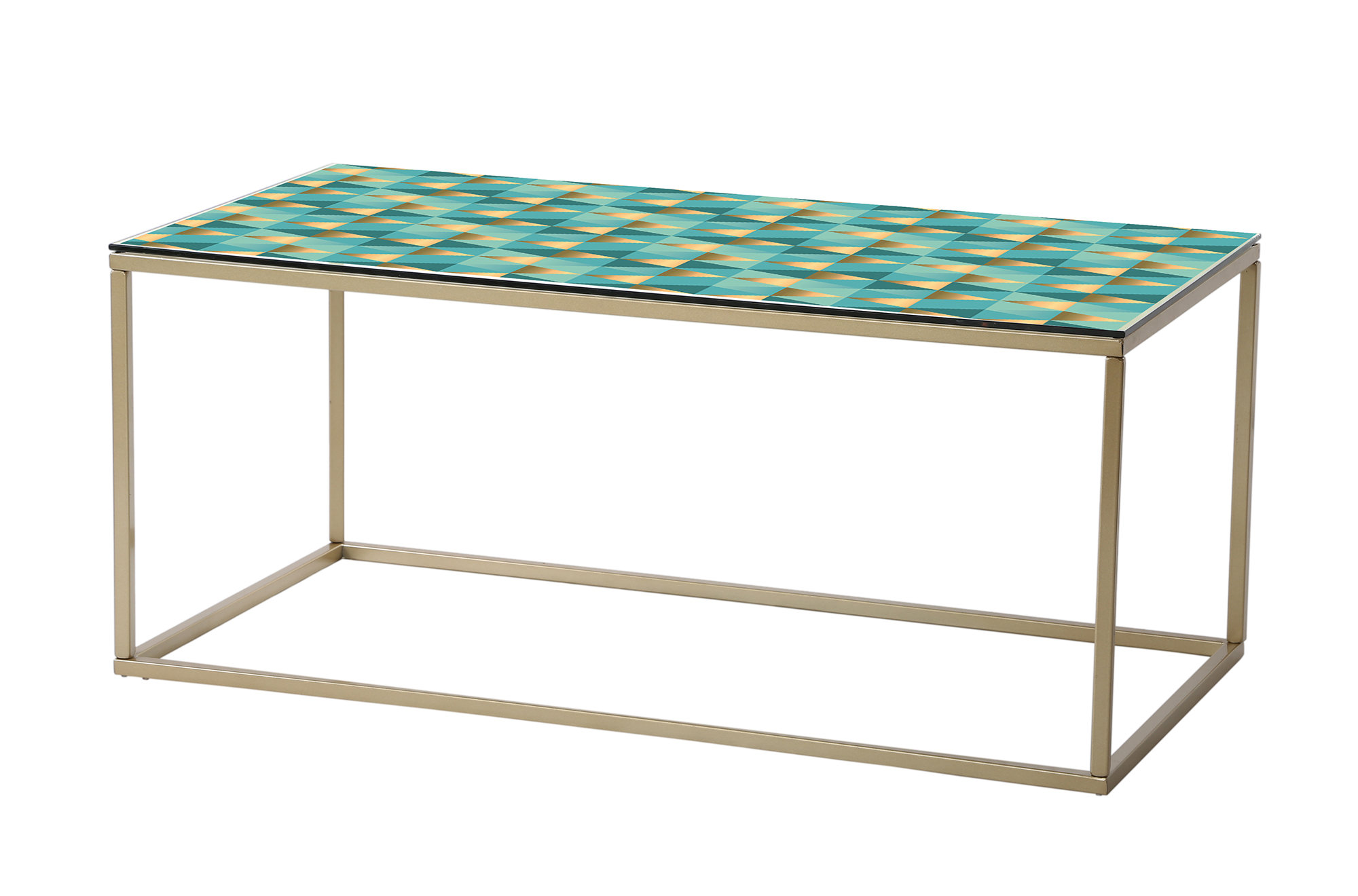 Designart Gold And Rose Cubes Ii Glam Coffee Table Designart Gold And Rose Cubes Ii Glam Coffee Table