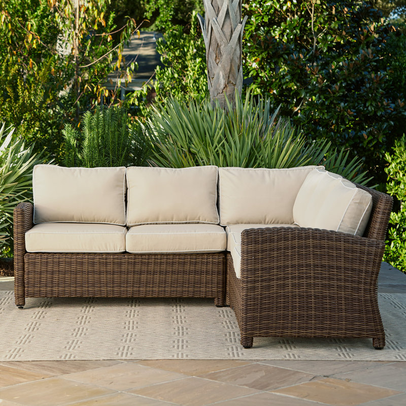Beachcrest Home Kiana Patio Sectional With Cushions Reviews Wayfair Kiana Patio Sectional With Cushions