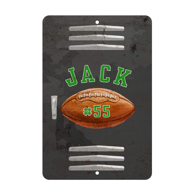 Grovelane Personalized Football Locker Room Wall Decor Wayfair