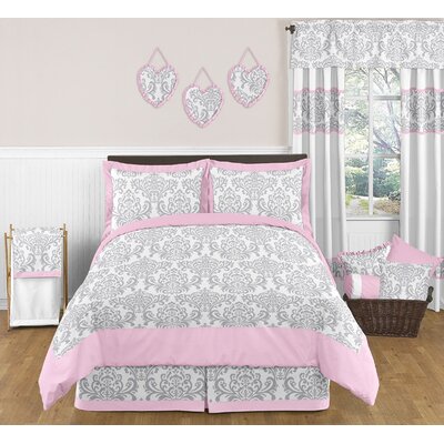 Sweet Jojo Designs Pink And Gray Elizabeth Comforter Set Wayfair