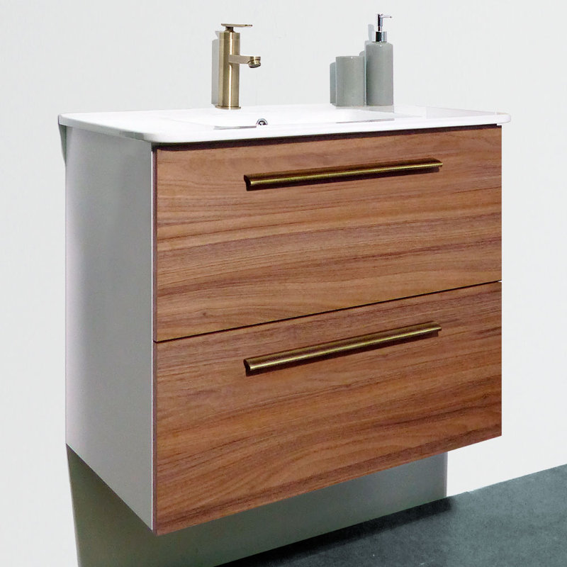 Brayden Studio Bozek 25 Wall Mounted Single Bathroom Vanity Set With Mirror Wayfair