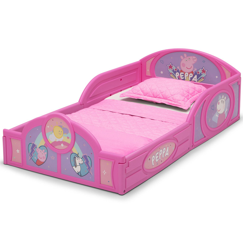 Delta Children Peppa Pig Plastic Sleep And Play Toddler Sleigh Bed