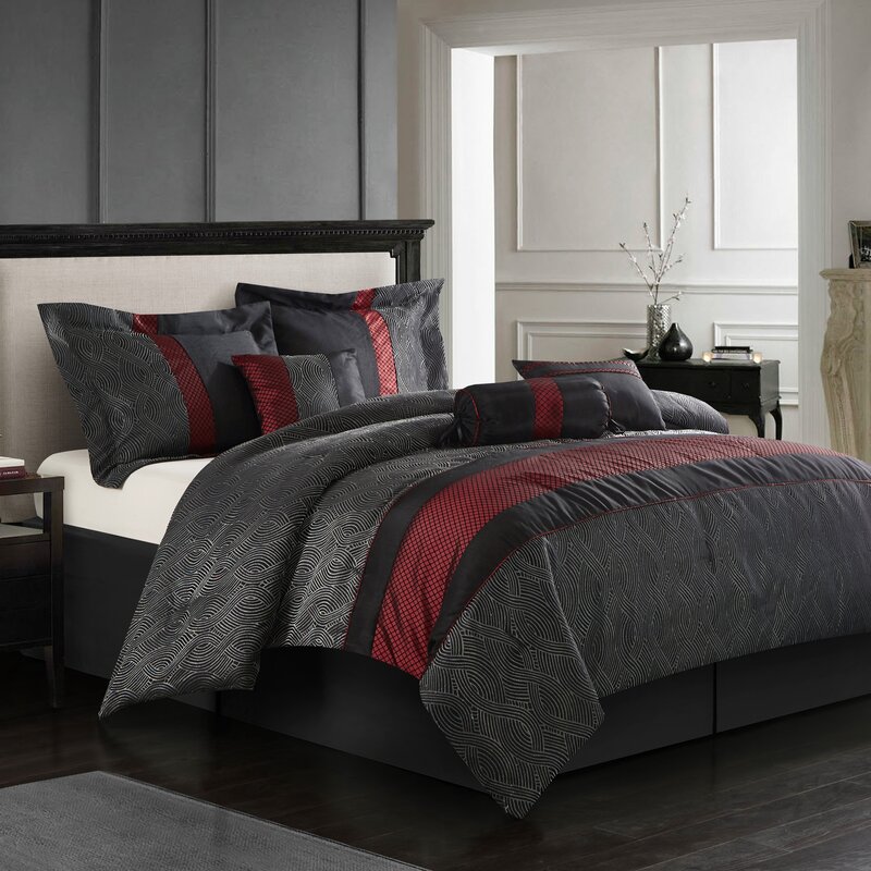 red and black comforter set