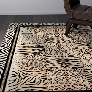 Animal Print Rugs Carden Beige Area Rug