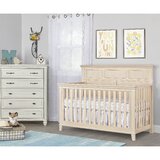 light wooden crib