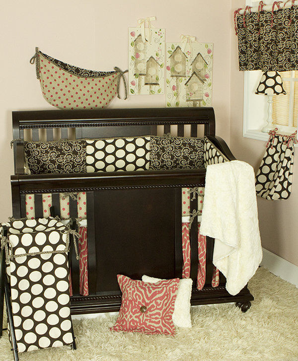 Cotton Tale Raspberry Dot 8 Piece Crib Bedding Set Wayfair Raspberry Dot 8 Piece Crib Bedding Set