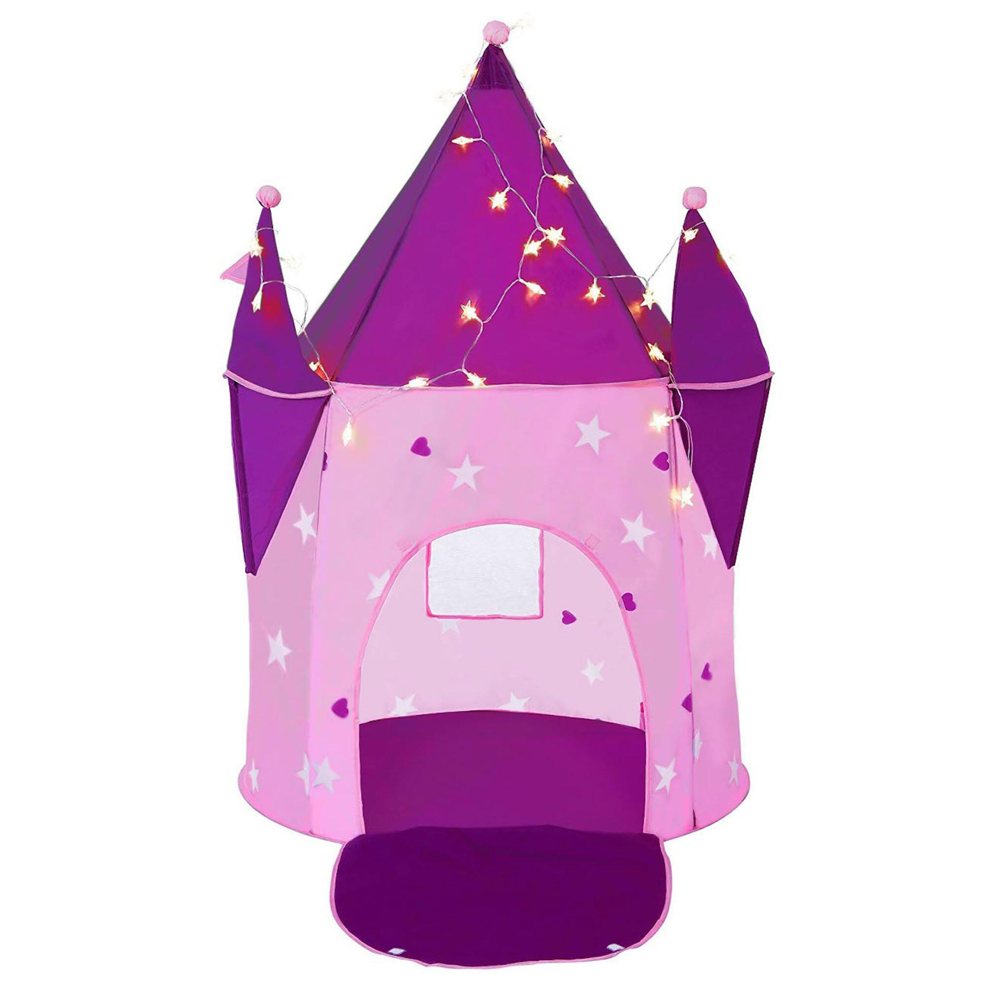 little girl play tents