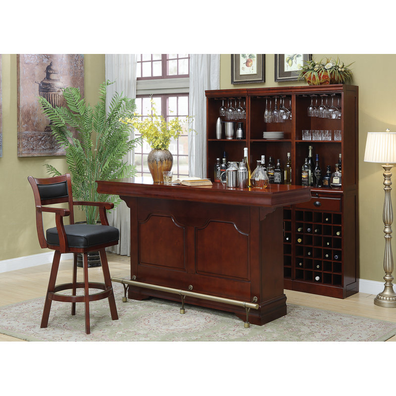 Canora Grey Gleneagles Bar Set With Wine Storage Wayfair Canora Grey Gleneagles Bar Set With