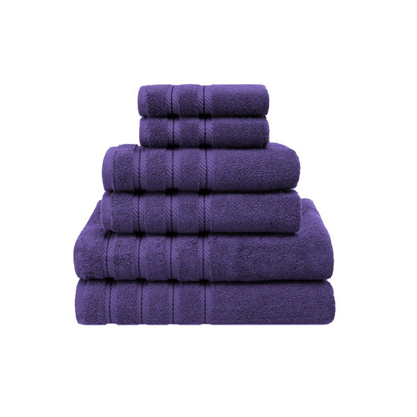violet bath towels