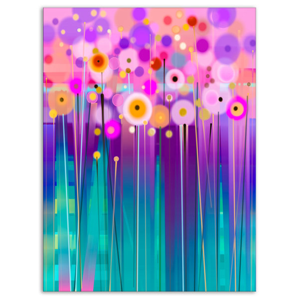 East Urban Home Floral Abstract Soft Color Spring Flower Painting