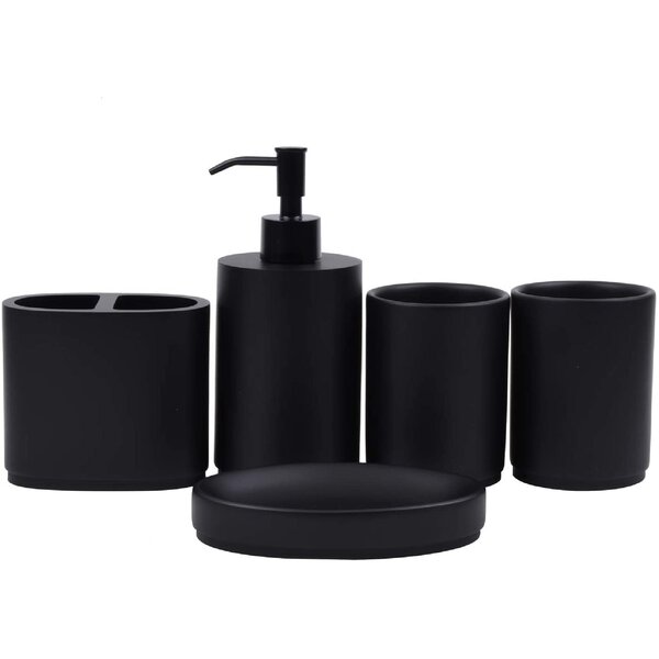 Black Bathroom Accessories Premium Brass Easy to Clean Design Classic Series