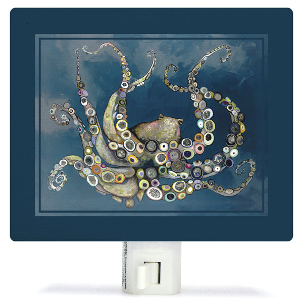 GreenBox Octopus in the Deep Blue Sea Decorative Dish 7 x 5
