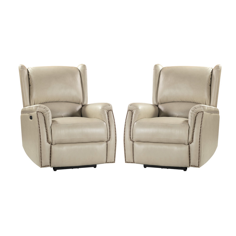 Red Barrel Studio® Leather Power Recliner & Reviews | Wayfair