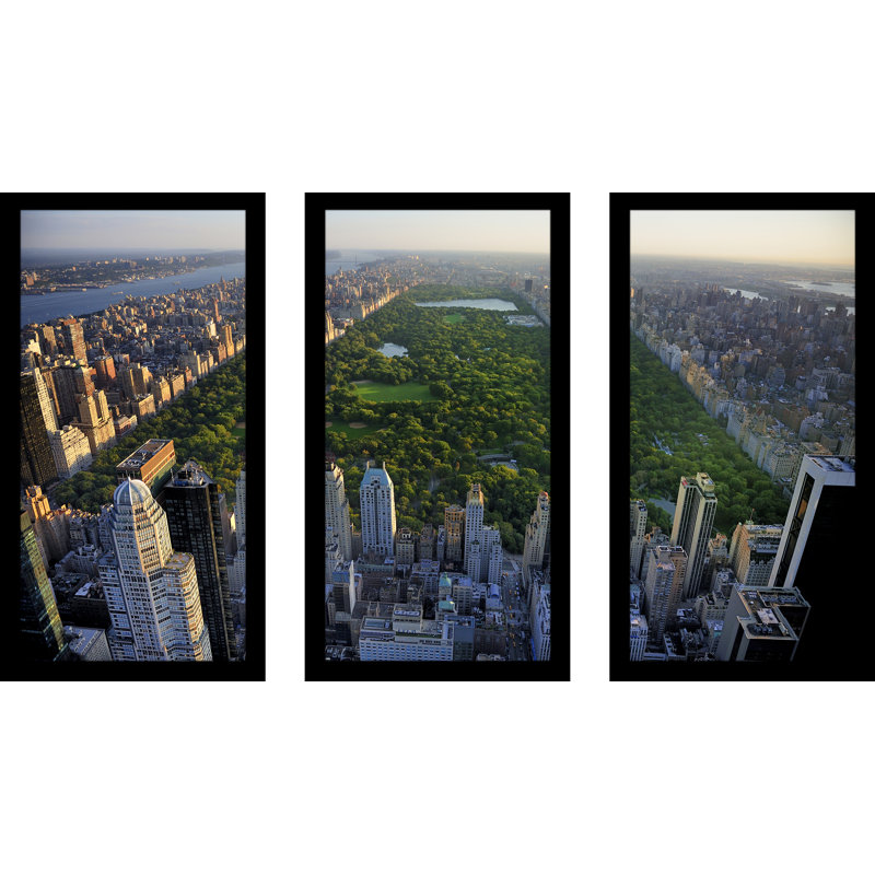 Pictureperfectinternational Central Park New York 3 Piece Framed Photographic Print Set Wayfair