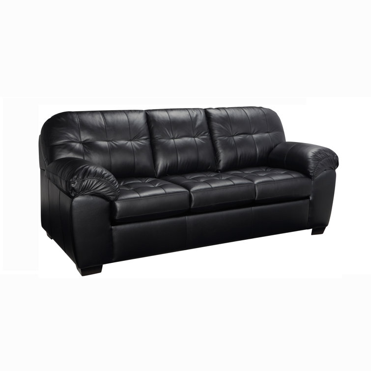 pillow top leather sofa